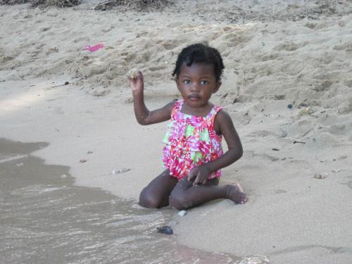  Abbe at the beach in Jamaica