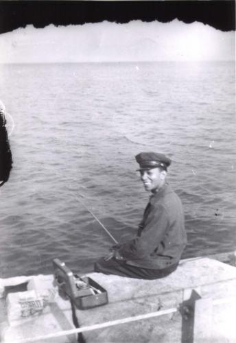 Robert E Avery Sr. fishing 1956